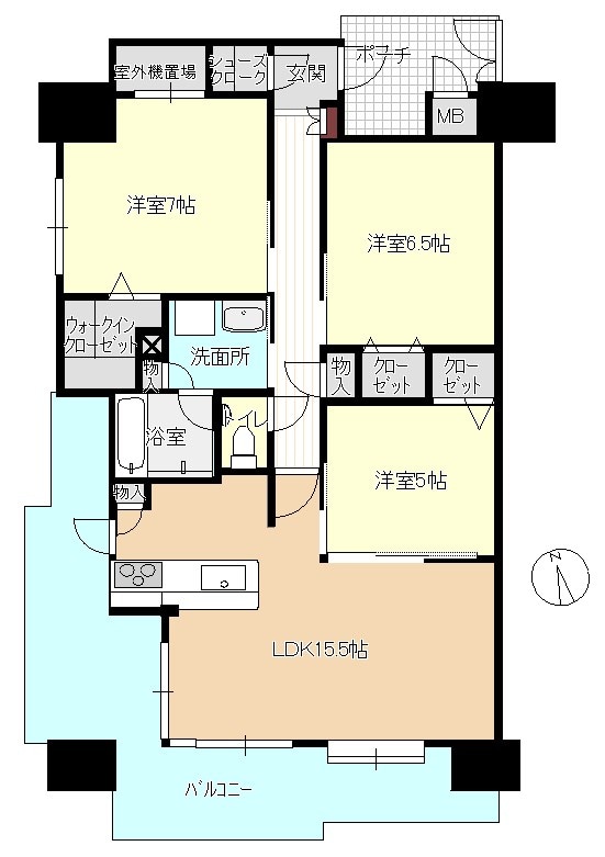 倉敷駅 徒歩8分 4階の物件間取画像