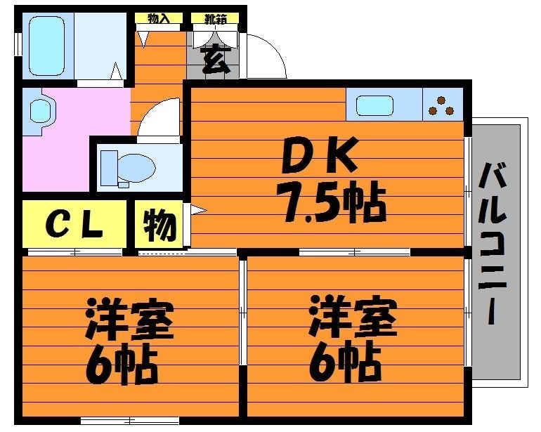 サンクオーレⅡの物件間取画像