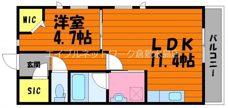 倉敷駅 徒歩23分 3階の物件間取画像