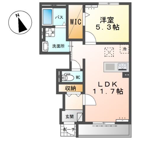 仮）ロココモダン片島の物件間取画像