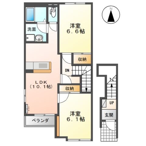 フォンテーヌＡの物件間取画像