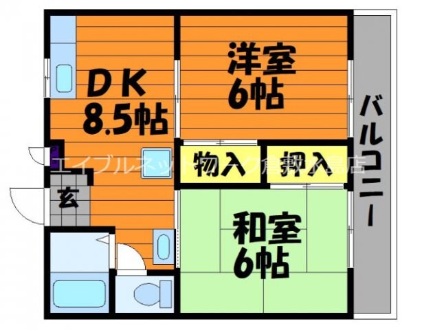 エクセレンス笹沖の物件間取画像