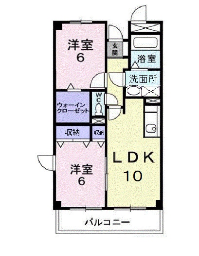 新倉敷駅 徒歩24分 2階の物件間取画像