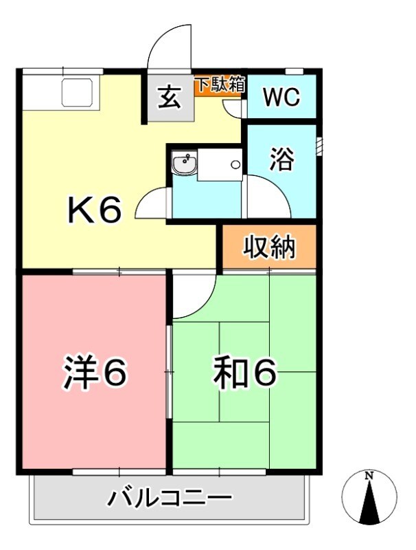 オオハシコーポの物件間取画像