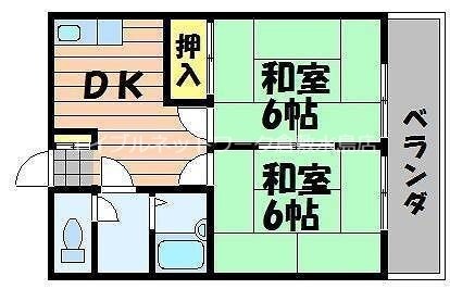 倉敷駅 徒歩24分 2階の物件間取画像