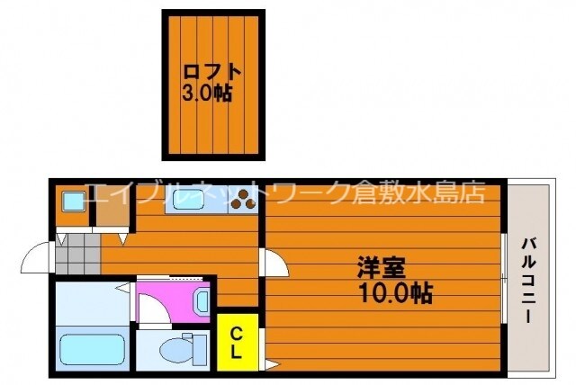 フラッツァ水江　Ｂ棟の物件間取画像