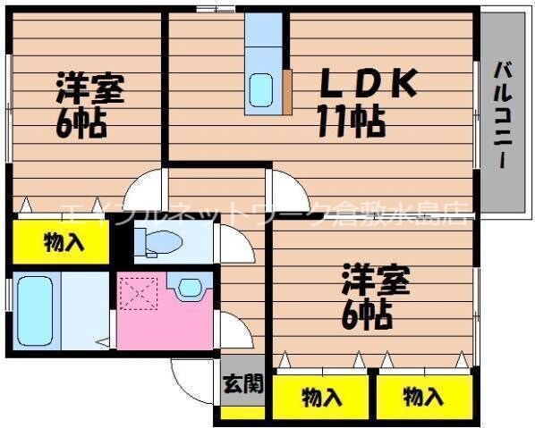 ライフモア守上　Ｂ棟の物件間取画像