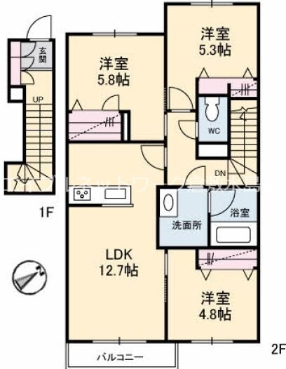 ドルモベーネ（ＢＥＬＳ認証・ＺＥＨ）の物件間取画像