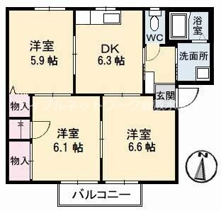 セントラルパーク　C棟の物件間取画像