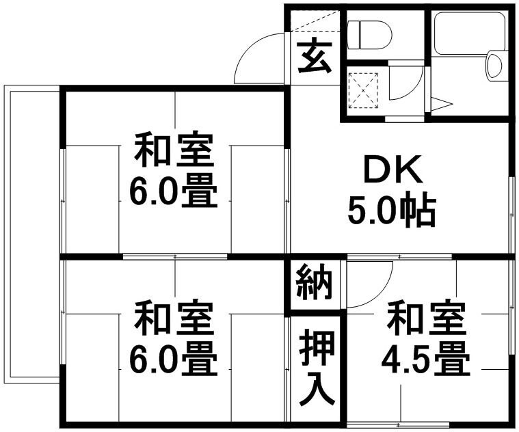 コーポ岸本　B棟の物件間取画像