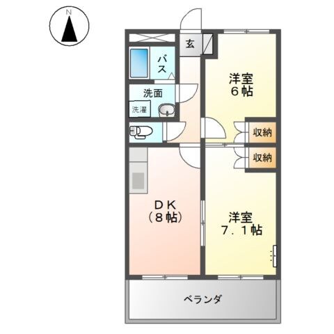 アメニティガーデンの物件間取画像