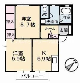 ディアス塩津　C棟の物件間取画像