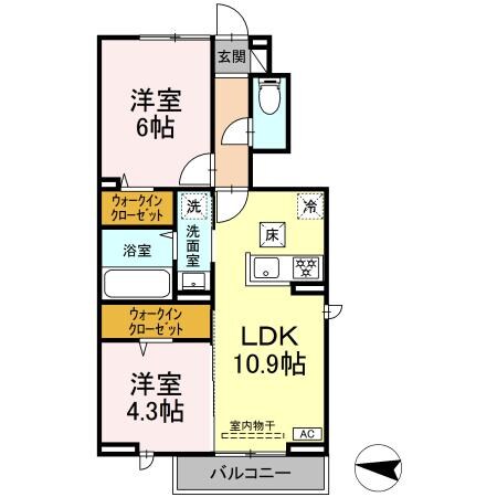 ポラリス井尻野の物件間取画像