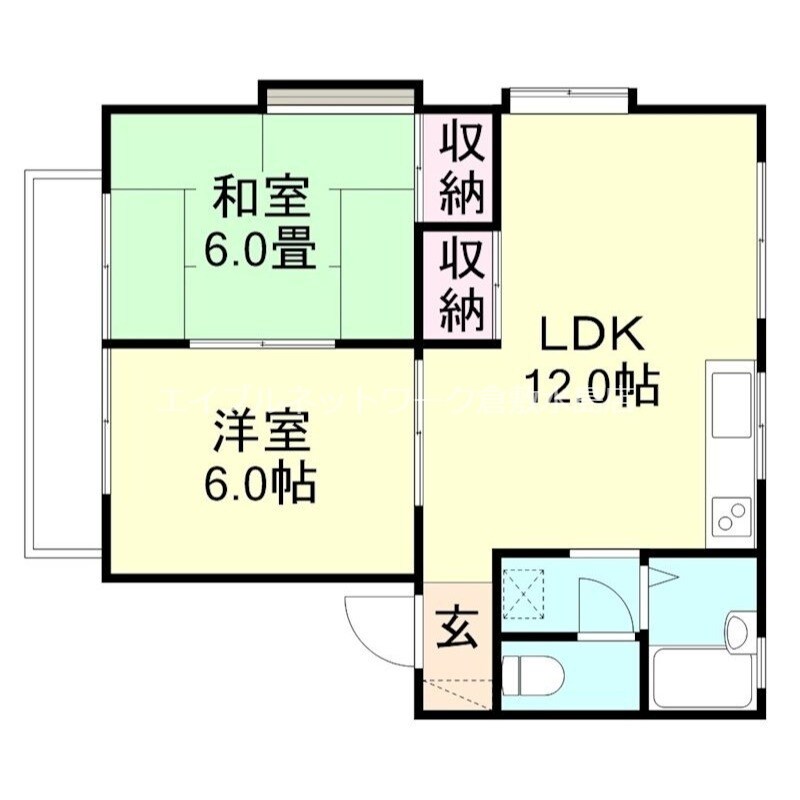 コーポ岸本　B棟の物件間取画像