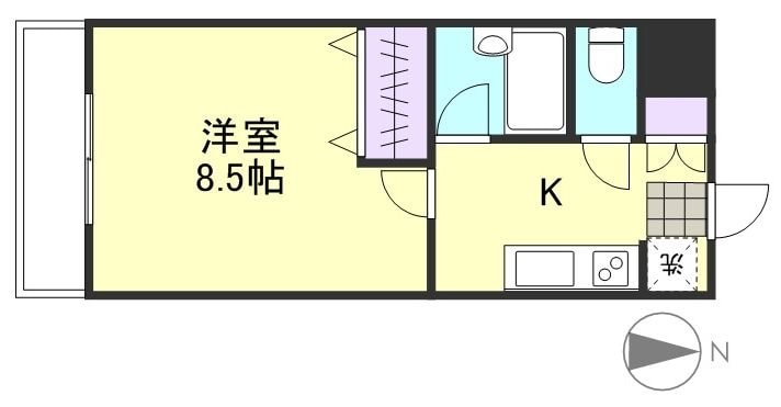 倉敷駅 徒歩8分 5階の物件間取画像