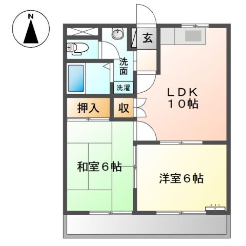 アメニティ堀南Ａの物件間取画像