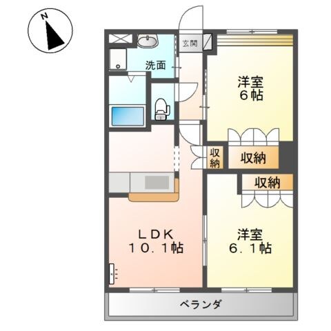 エスペランスコートの物件間取画像