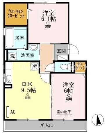 ソレアードⅡ棟の物件間取画像