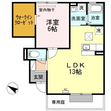 ルミエール灘崎の物件間取画像