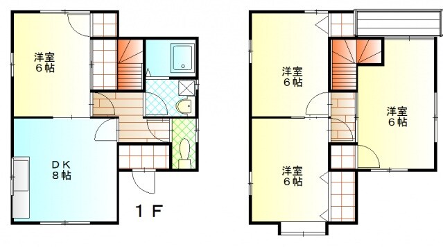 白楽町一戸建借家の物件間取画像