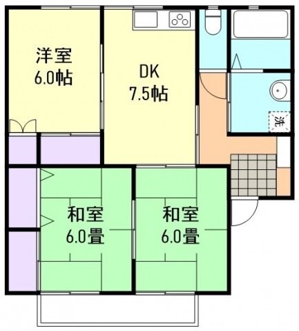 倉敷市駅 徒歩16分 2階の物件間取画像