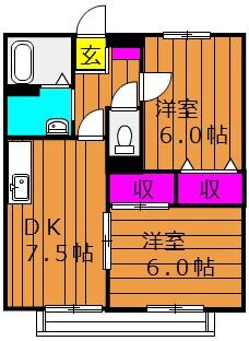 サンライフ玉島　Ｂの物件間取画像