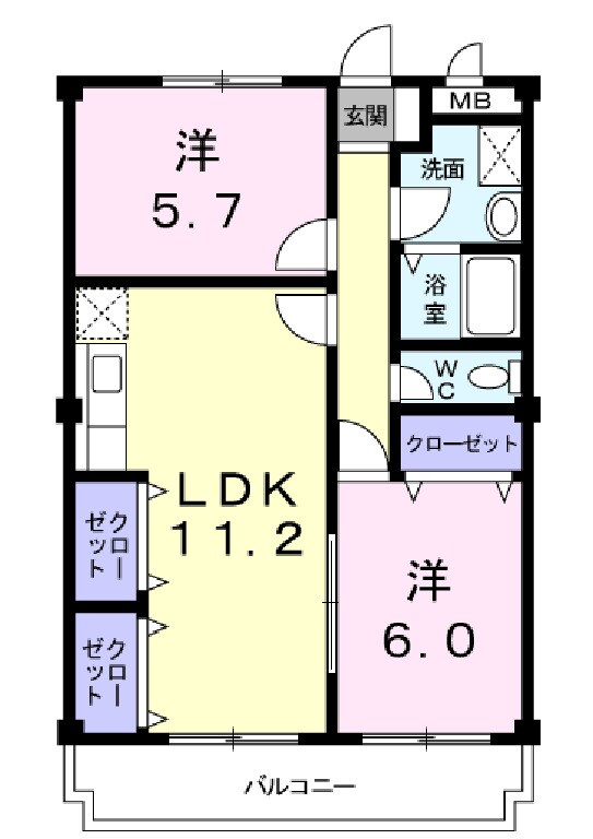 ニューマリッチ笹沖の物件間取画像