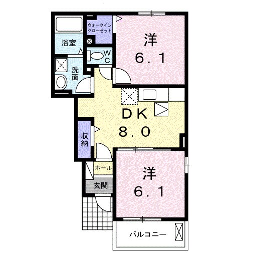 植松駅 徒歩11分 1階の物件間取画像