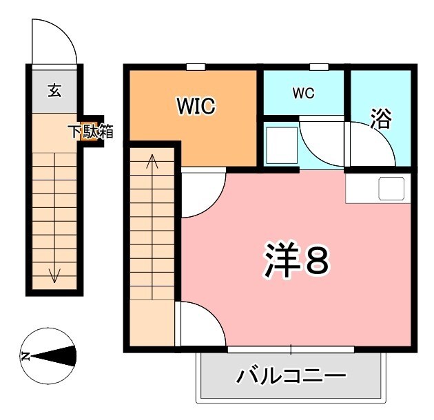 球場前駅 徒歩11分 2階の物件間取画像