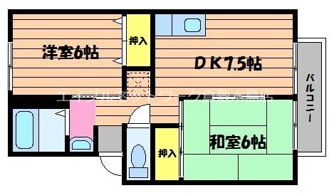 倉敷駅 徒歩33分 2階の物件間取画像