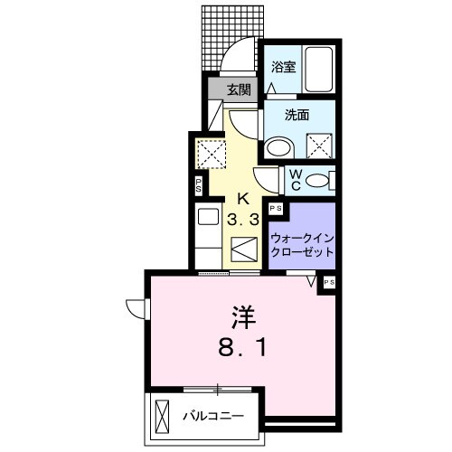 ラコルタ　若竹　Ｂの物件間取画像