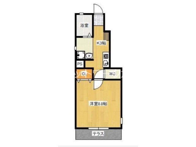 球場前駅 徒歩10分 1階の物件間取画像