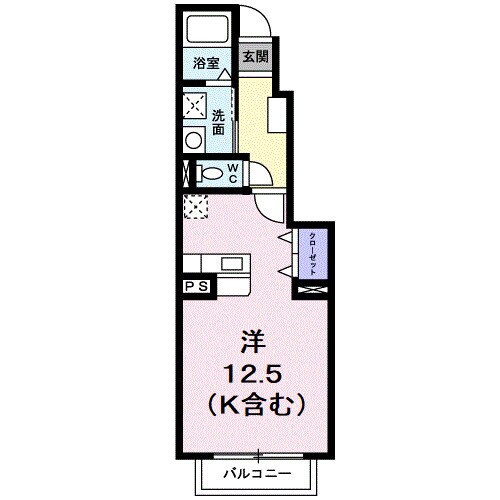 クラール大高Ｂの物件間取画像