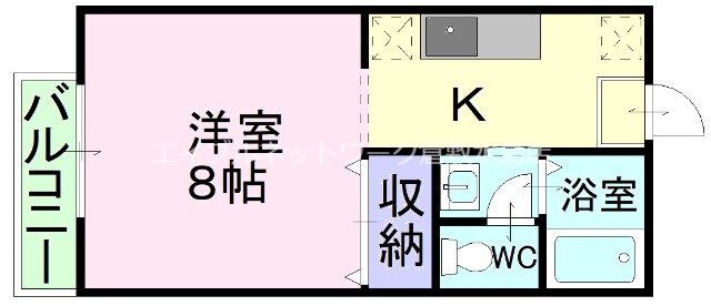 西阿知駅 徒歩17分 1階の物件間取画像