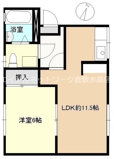 倉敷市駅 徒歩29分 1階の物件間取画像