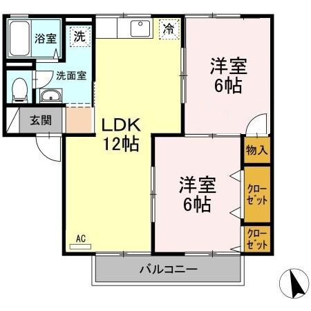 茶屋町駅 徒歩9分 2階の物件間取画像