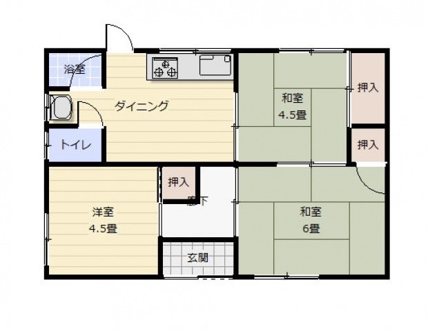 羽島借家の物件間取画像