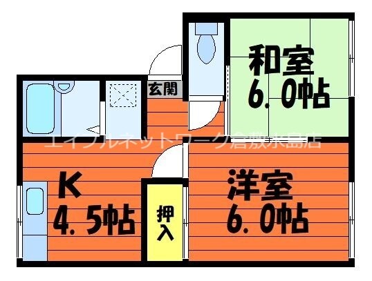 プレジール三島の物件間取画像