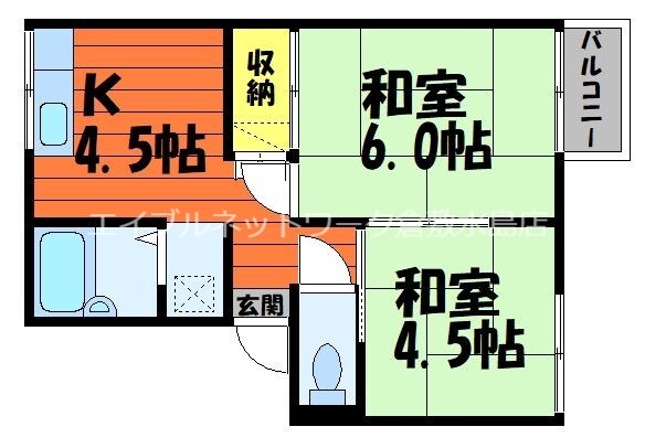 西富井駅 徒歩12分 2階の物件間取画像