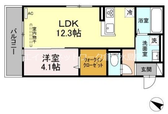 倉敷市駅 徒歩24分 3階の物件間取画像