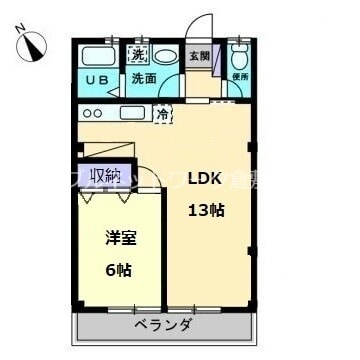 茶屋町駅 徒歩7分 1階の物件間取画像