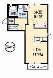 球場前駅 徒歩25分 1階の物件間取画像