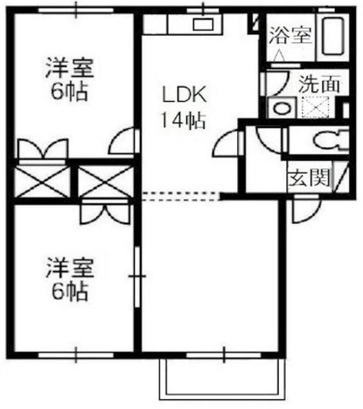 新倉敷駅 徒歩43分 1階の物件間取画像