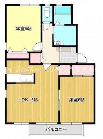 フォブール緑丘　Bの物件間取画像