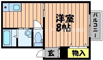 常盤駅 徒歩4分 2階の物件間取画像