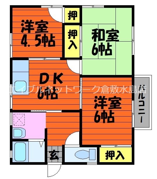 西富井駅 徒歩10分 2階の物件間取画像