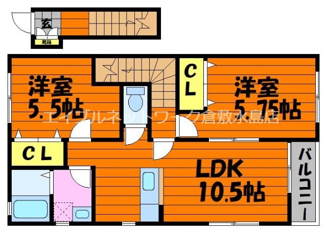 アムール　Ｂ棟の物件間取画像