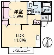 西富井駅 徒歩13分 2階の物件間取画像