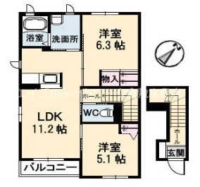 フォルテ　Ｃ棟の物件間取画像