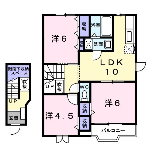 新倉敷駅 徒歩27分 2階の物件間取画像